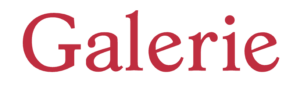 White logo with the word "Galerie" in red text